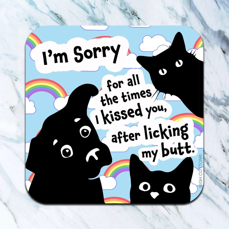 I'm Sorry For All the Times I Kissed You Coaster