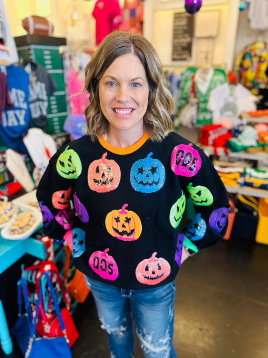 Queen Of Sparkles Jack O'Lantern Sweatshirt