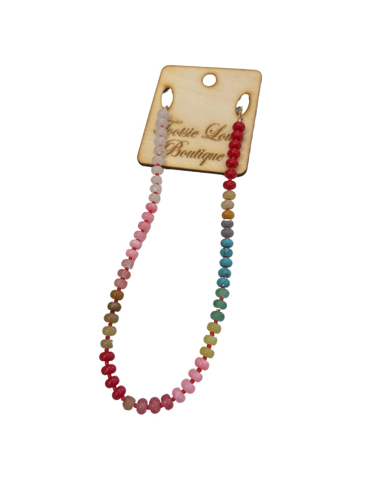 Multicolored Glass Beaded Necklace