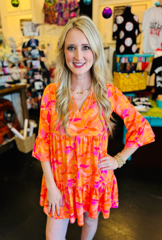 Paradise Calling Orange Laguna Dress