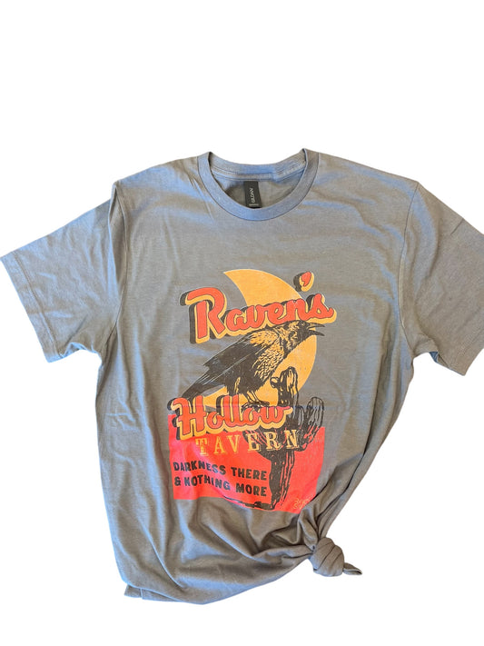 Raven Hollow Tavern Charcoal Tee