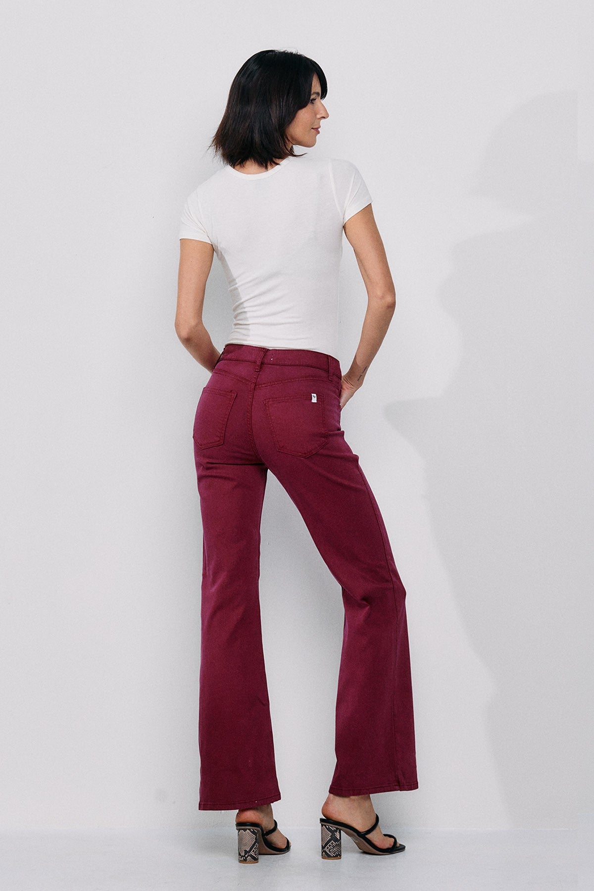 Wine Full Length Jeans