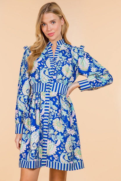 Blue Paisley Dress