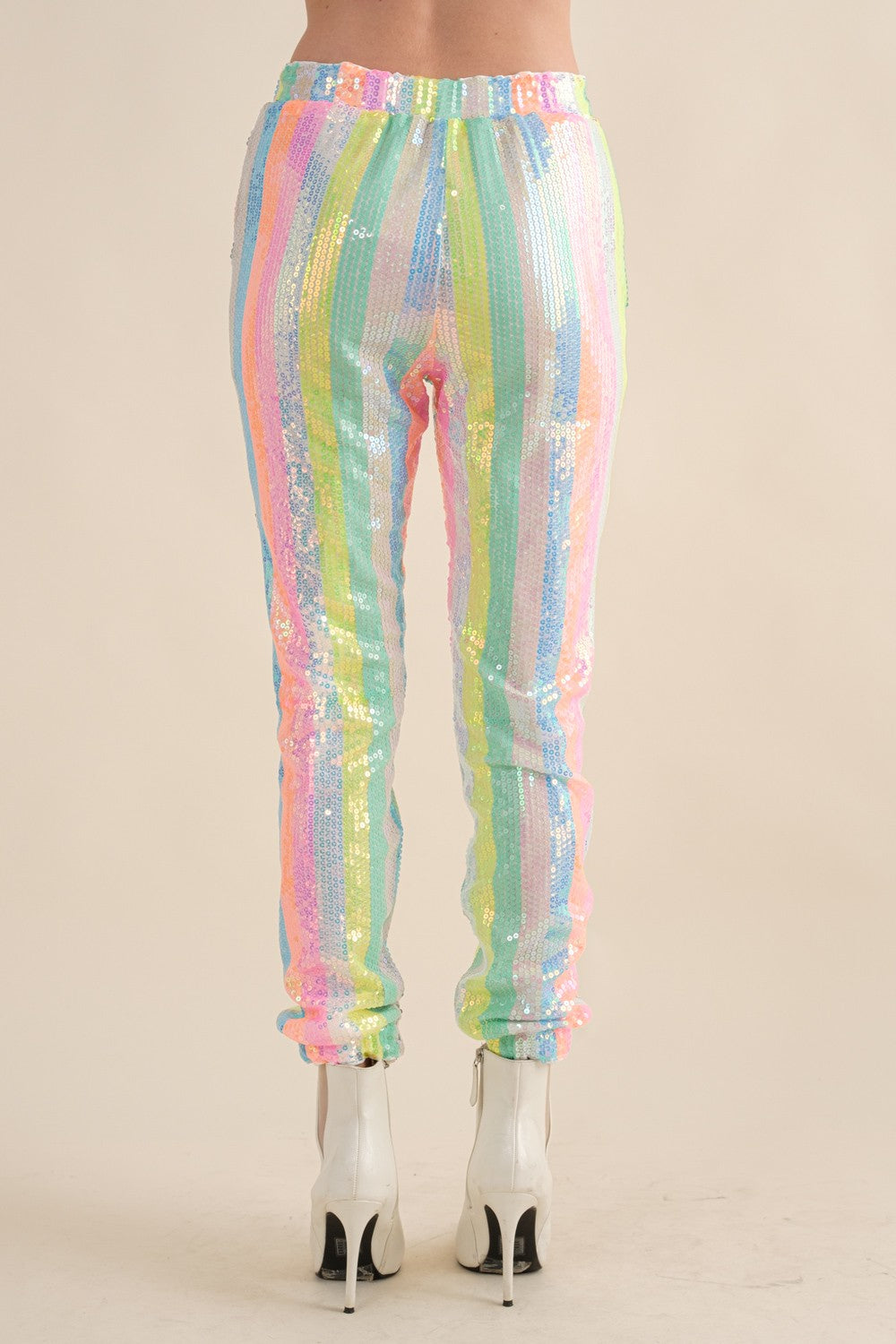 Iridescent Sequin Jogger Pants