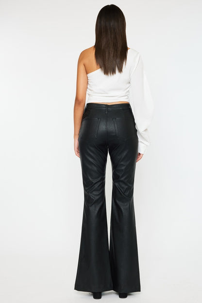 Kancan Black High Rise Leather Pants