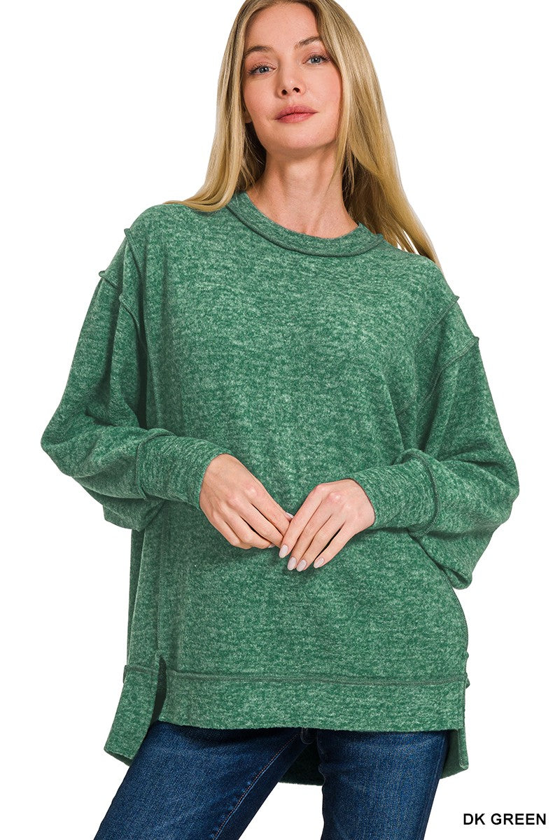 Kelly Green Hacci Oversized Sweater