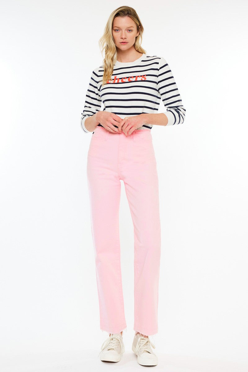 Kancan Pink High Rise Pants