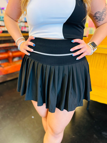 Black/White Athletic Skirt