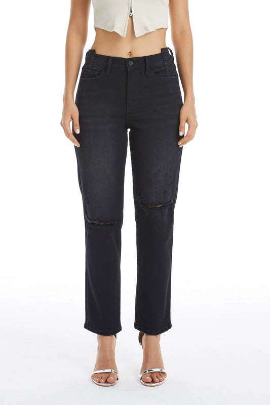 Bayeas Black Cropped Jeans