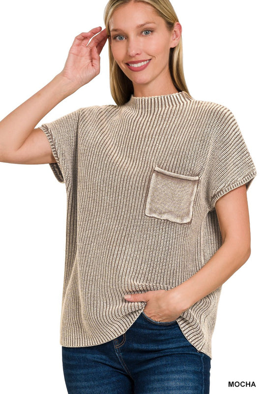 Mocha Mock Neck Sweater