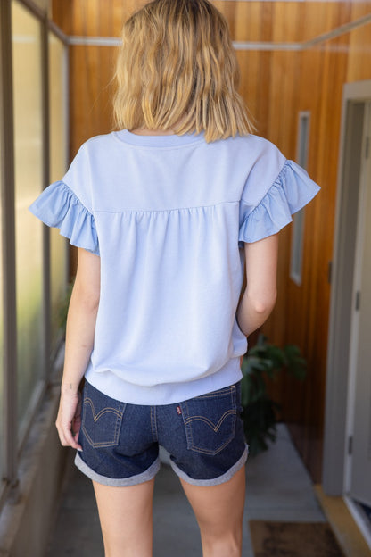 Baby Blue Ribbon Bow Top