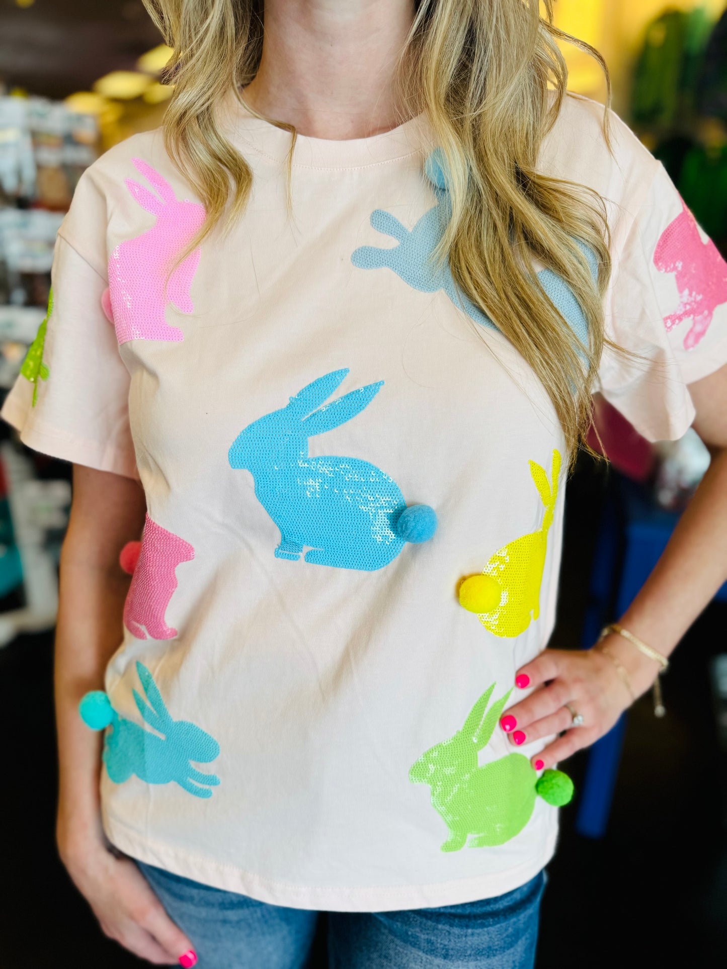 Easter Sequin Bunny Tee