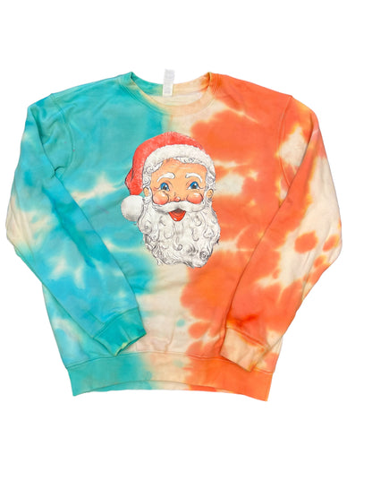 Tie Dye Santa Christmas Sweatshirt