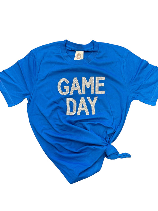 Blue Blingy Game Day Tee