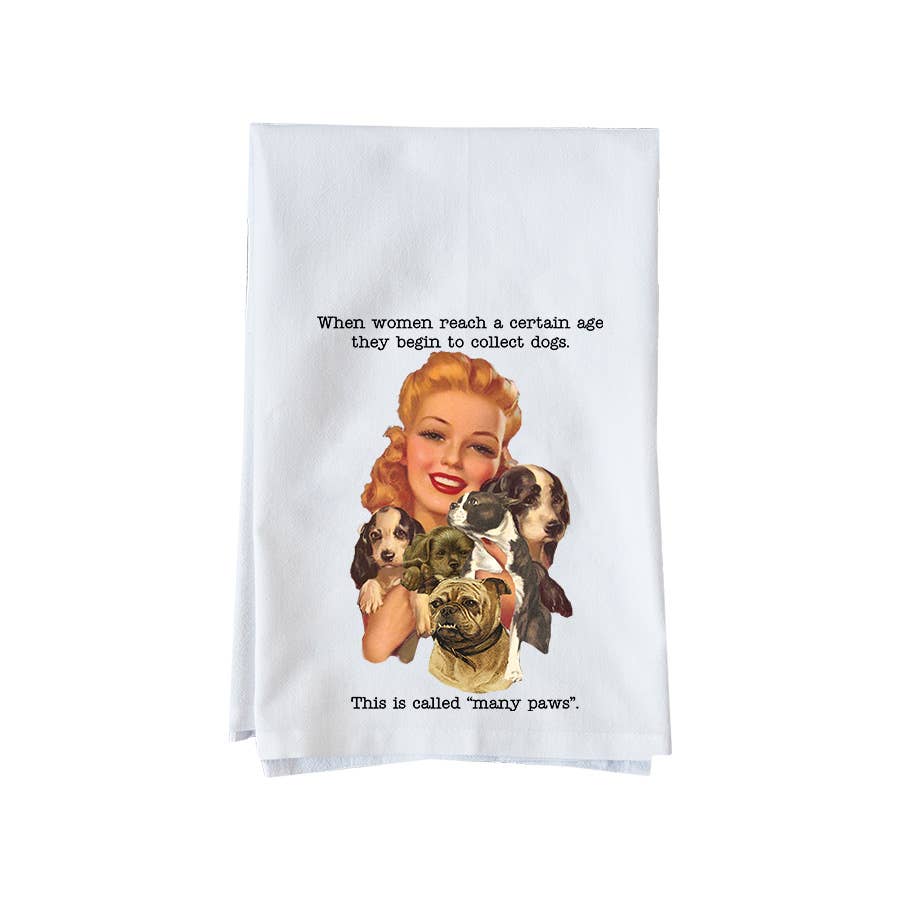 Many Paws Tea Towel