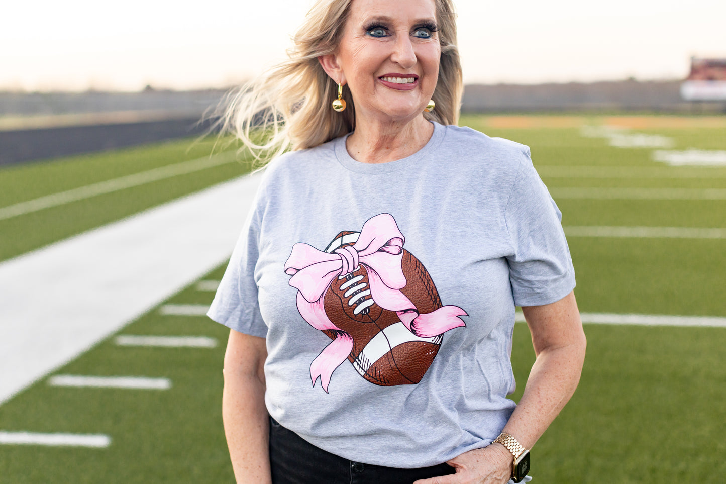 Football Bow Tee