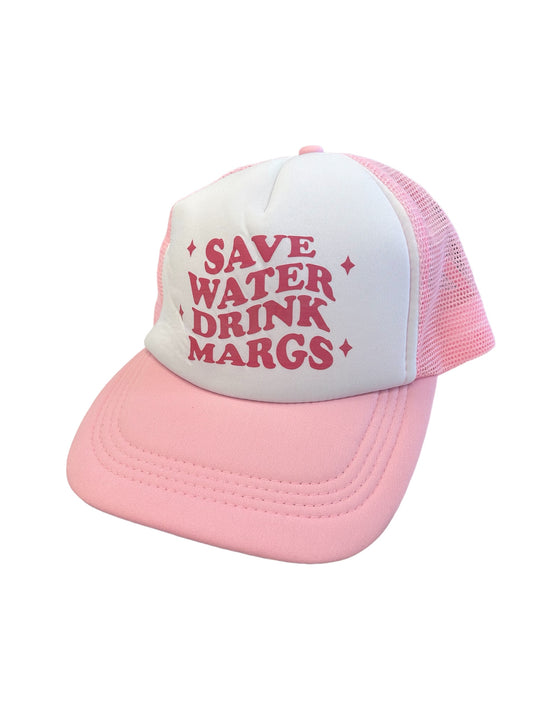 Pink Save Water Drink Margs Trucker Hat