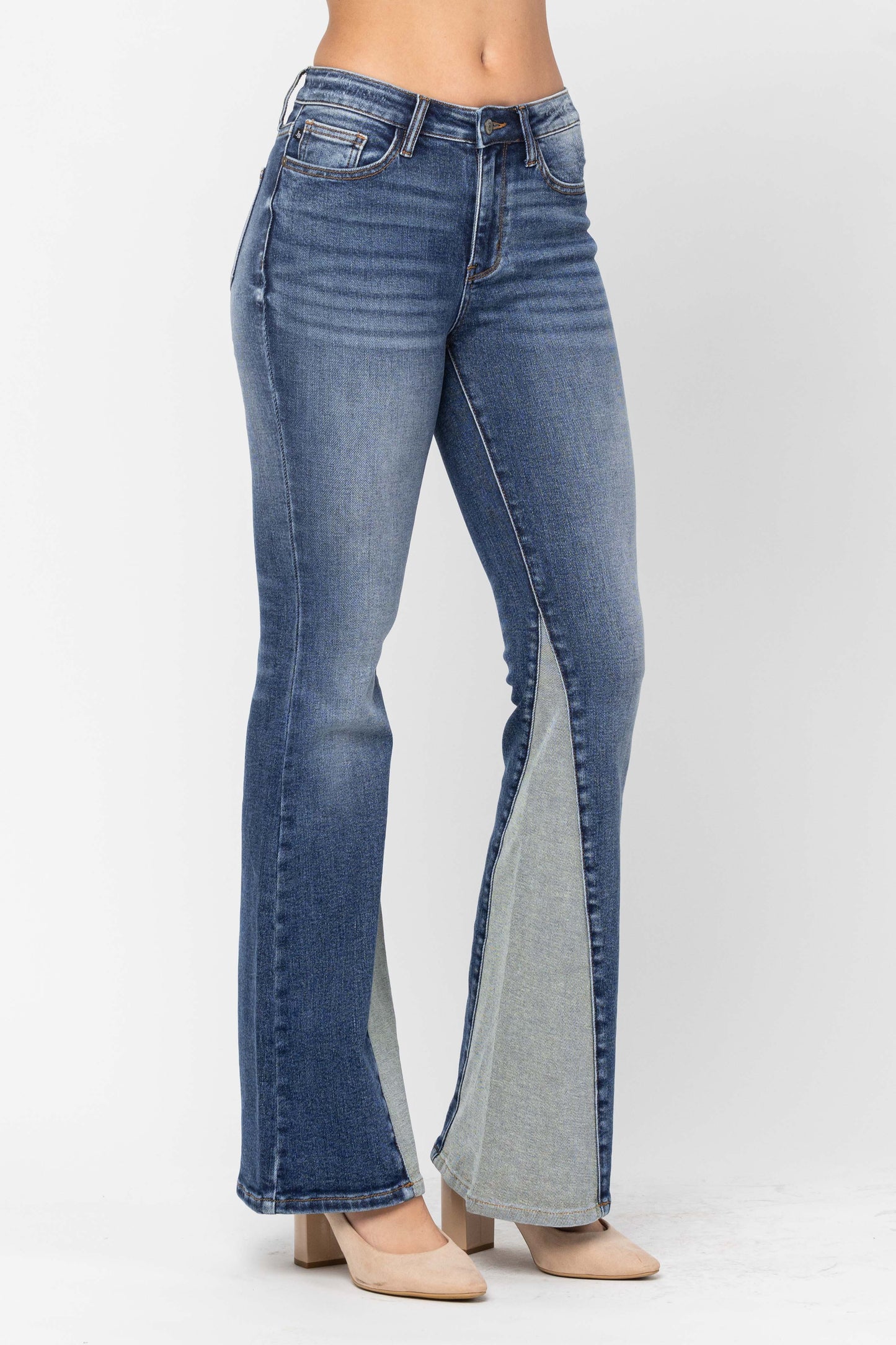 Judy Blue Panel Flare Jeans