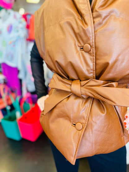 Brown Puffer Vest