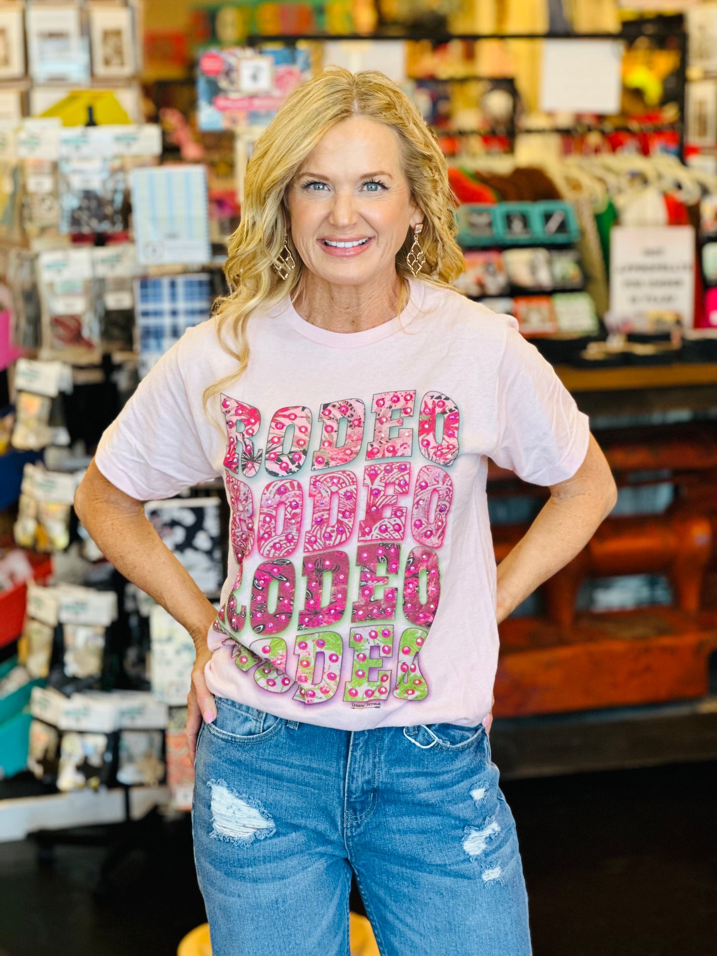 Blinged Rodeo Pink Tee