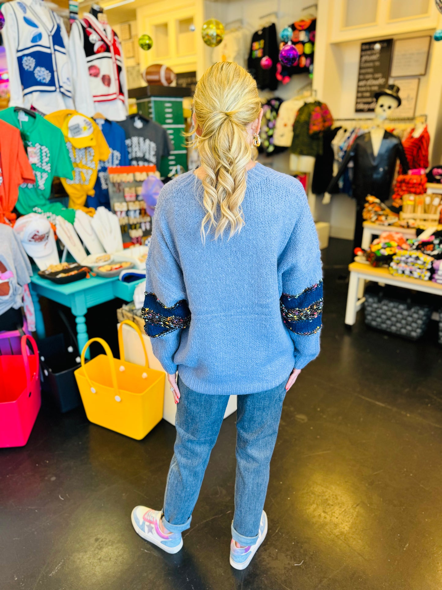 Blue Multi Sweater