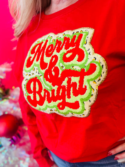 Chenille Merry & Bright Sweatshirt