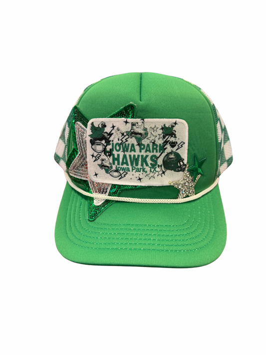 Iowa Park Checkered Trucker Hat