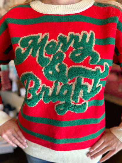 Red & Hunter Merry & Bright Sweater