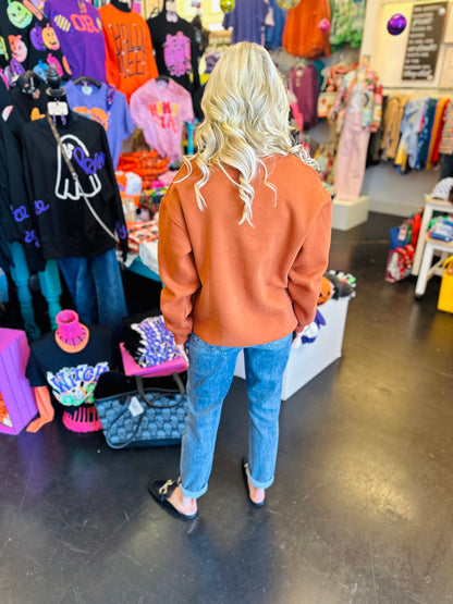 Embossed Pumpkin Spice Latte Sweater