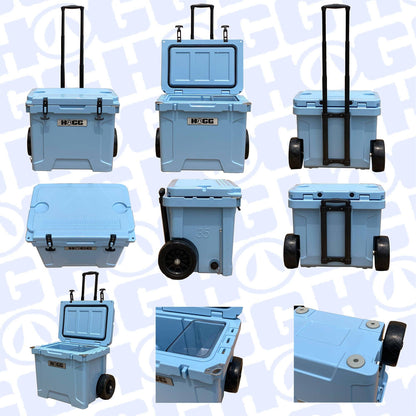 35QT Sky Blue Wheeled Cooler