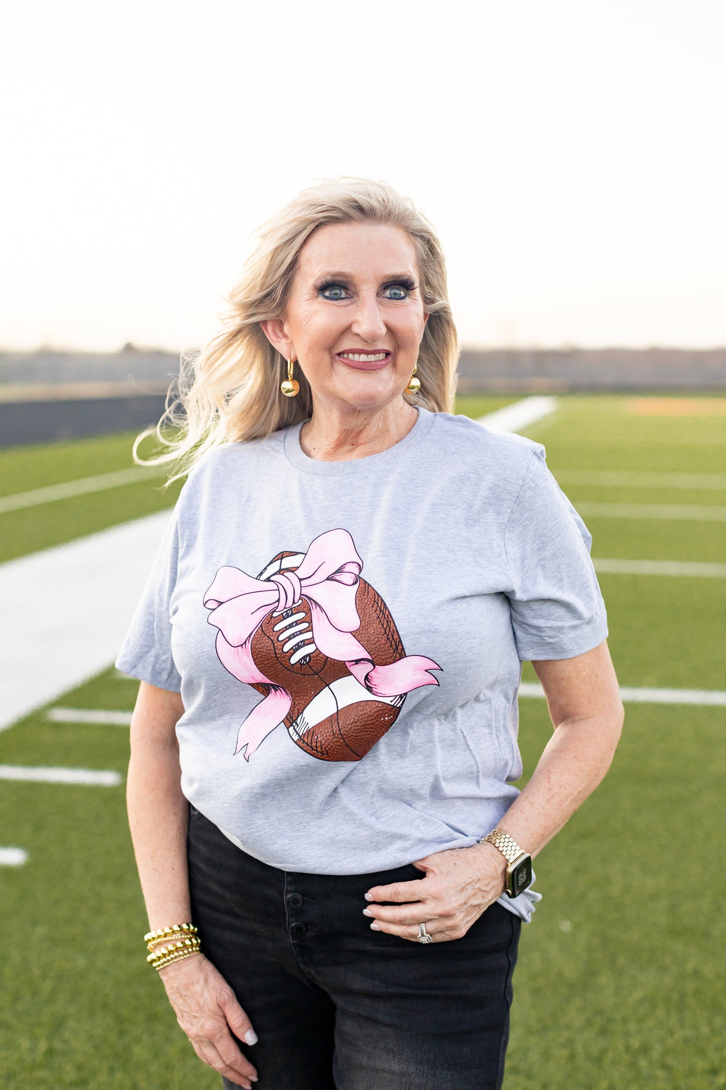 Football Bow Tee