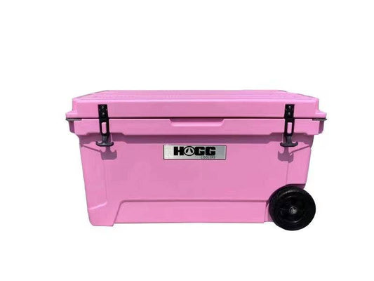 65QT Pink Wheeled Cooler