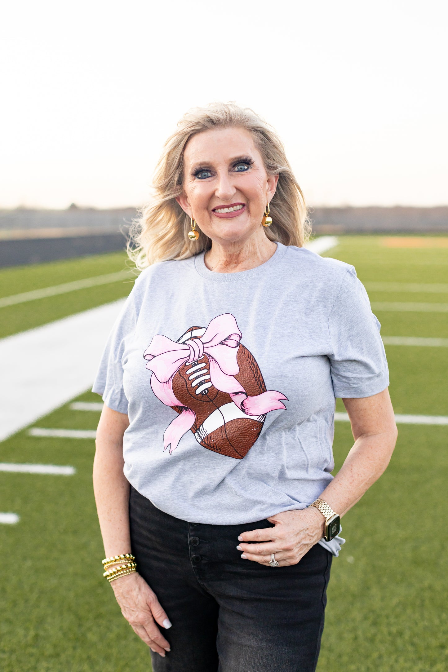 Football Bow Tee