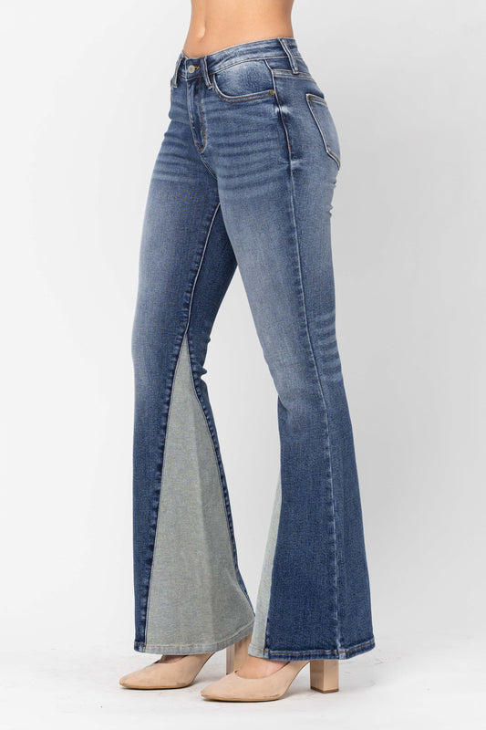 Judy Blue Panel Flare Jeans