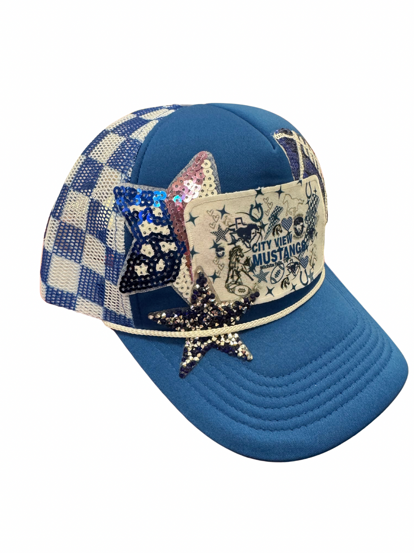 City View Checkered Trucker Hat