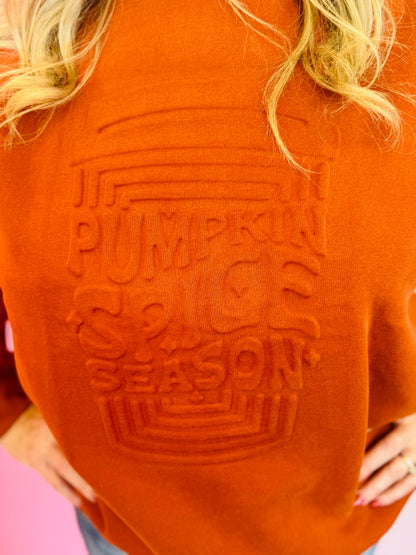 Embossed Pumpkin Spice Latte Sweater