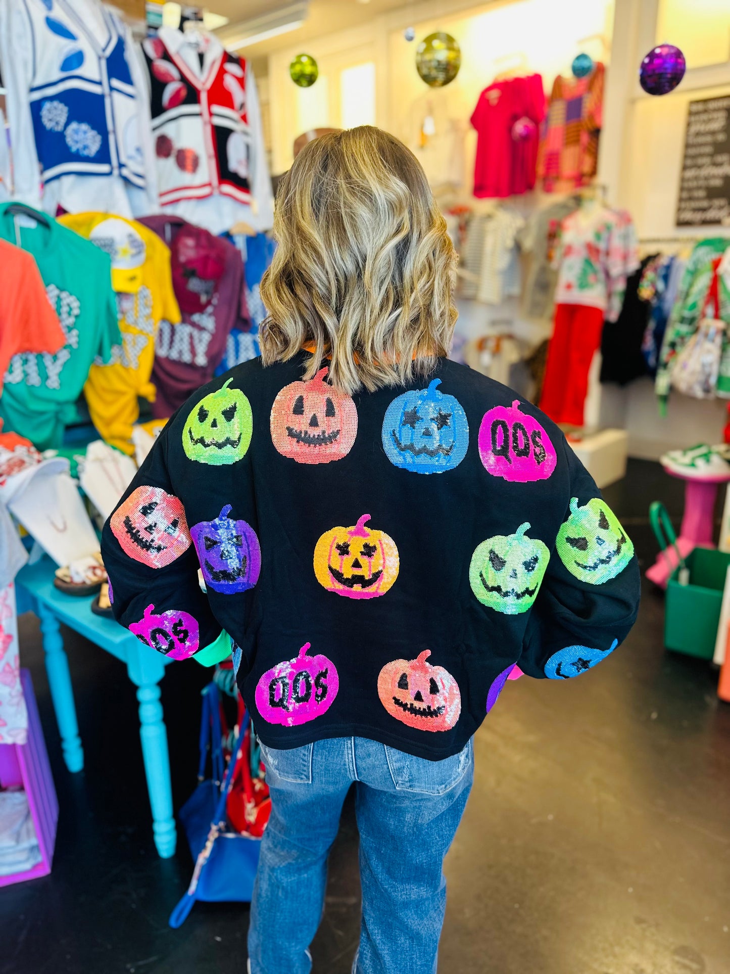 Queen Of Sparkles Jack O'Lantern Sweatshirt