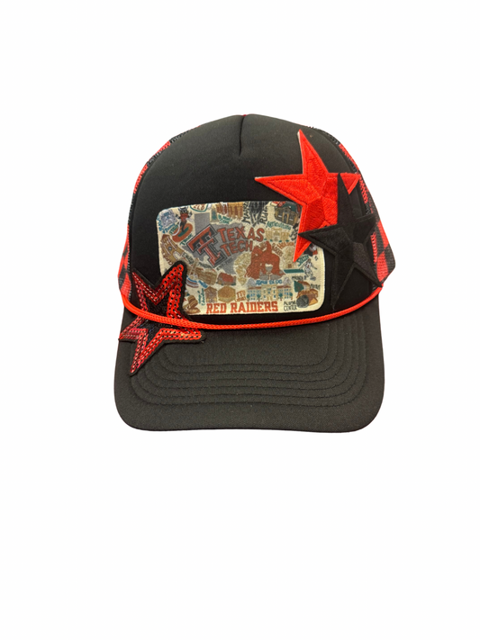 Texas Tech Checkered Trucker Hat