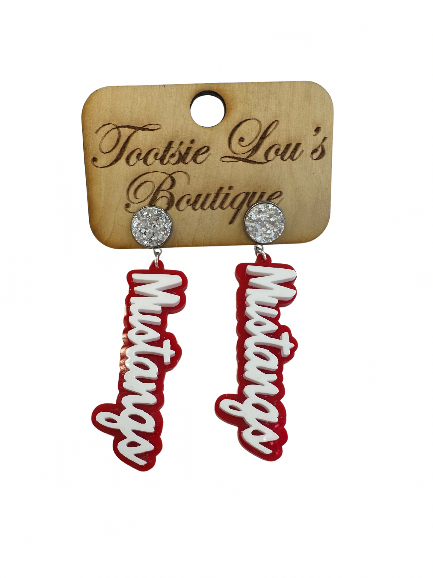 Mustangs Game Day Earrings