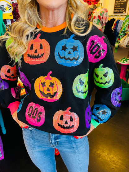 Queen Of Sparkles Jack O'Lantern Sweatshirt