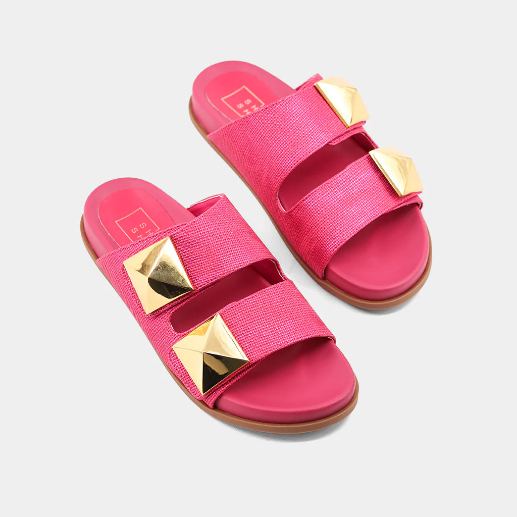 Bernarda Fuchsia Woven Sandals