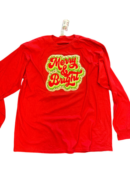 Chenille Merry & Bright Sweatshirt