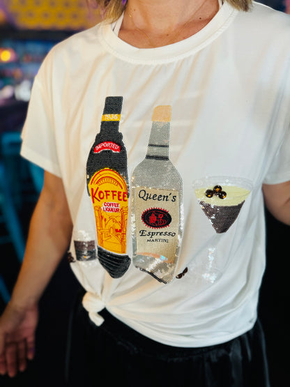 Queen of Sparkles Espresso Martini Tee