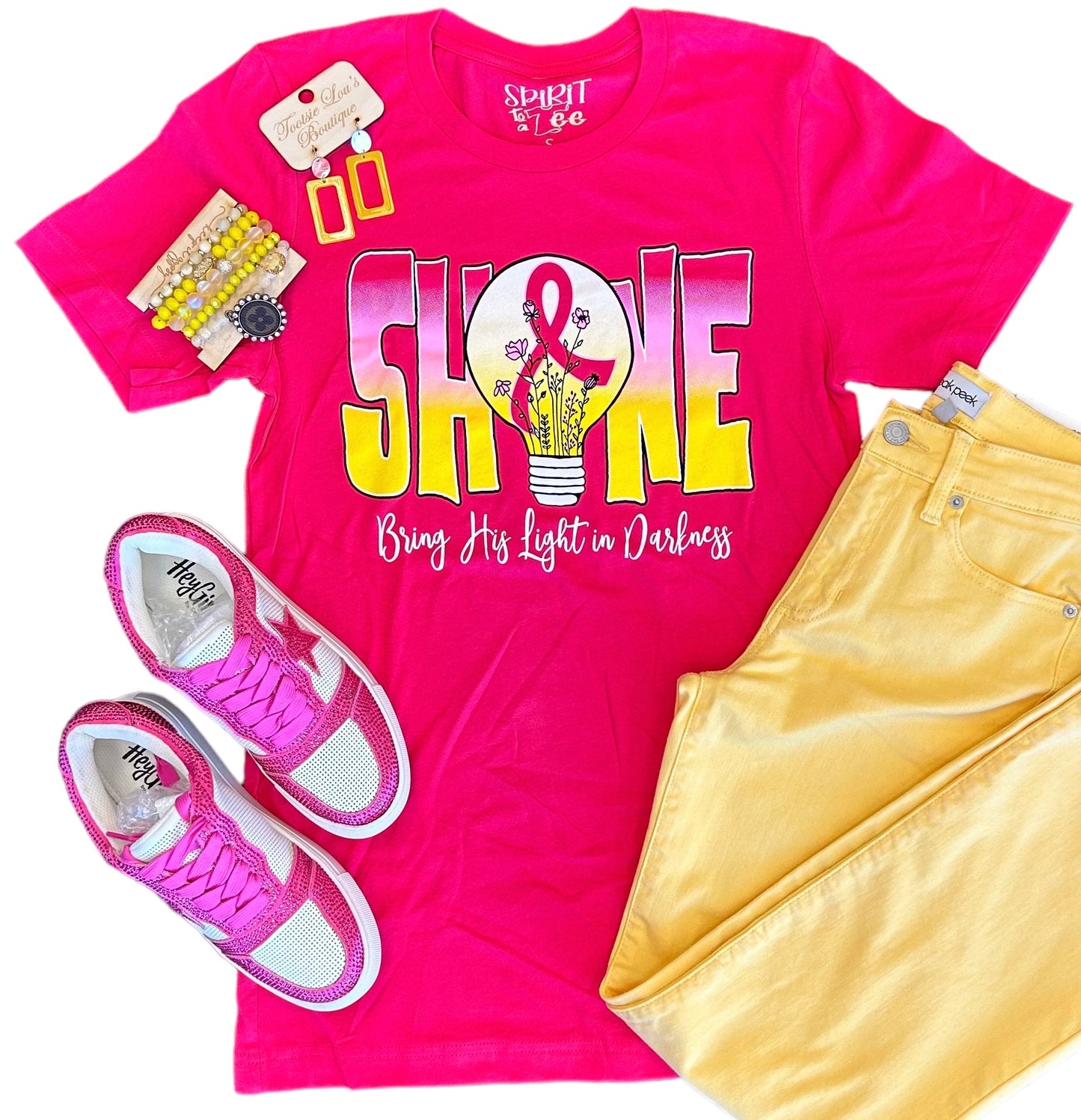 "SHINE" Breast Cancer Tee