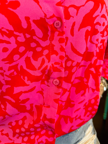 Kathryn Hot Pink Floral Top