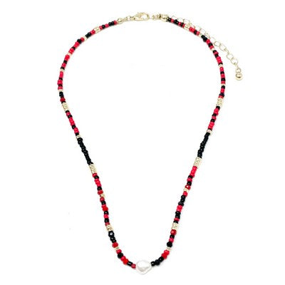 Coach Necklace - Red Black