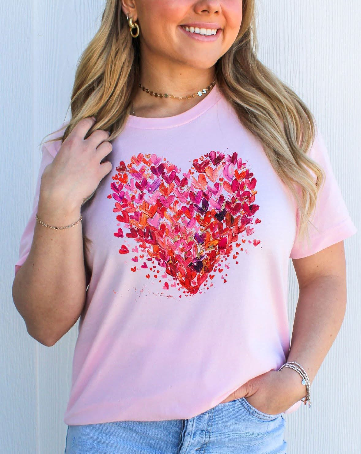 Pink Paintbrush Heart Tee