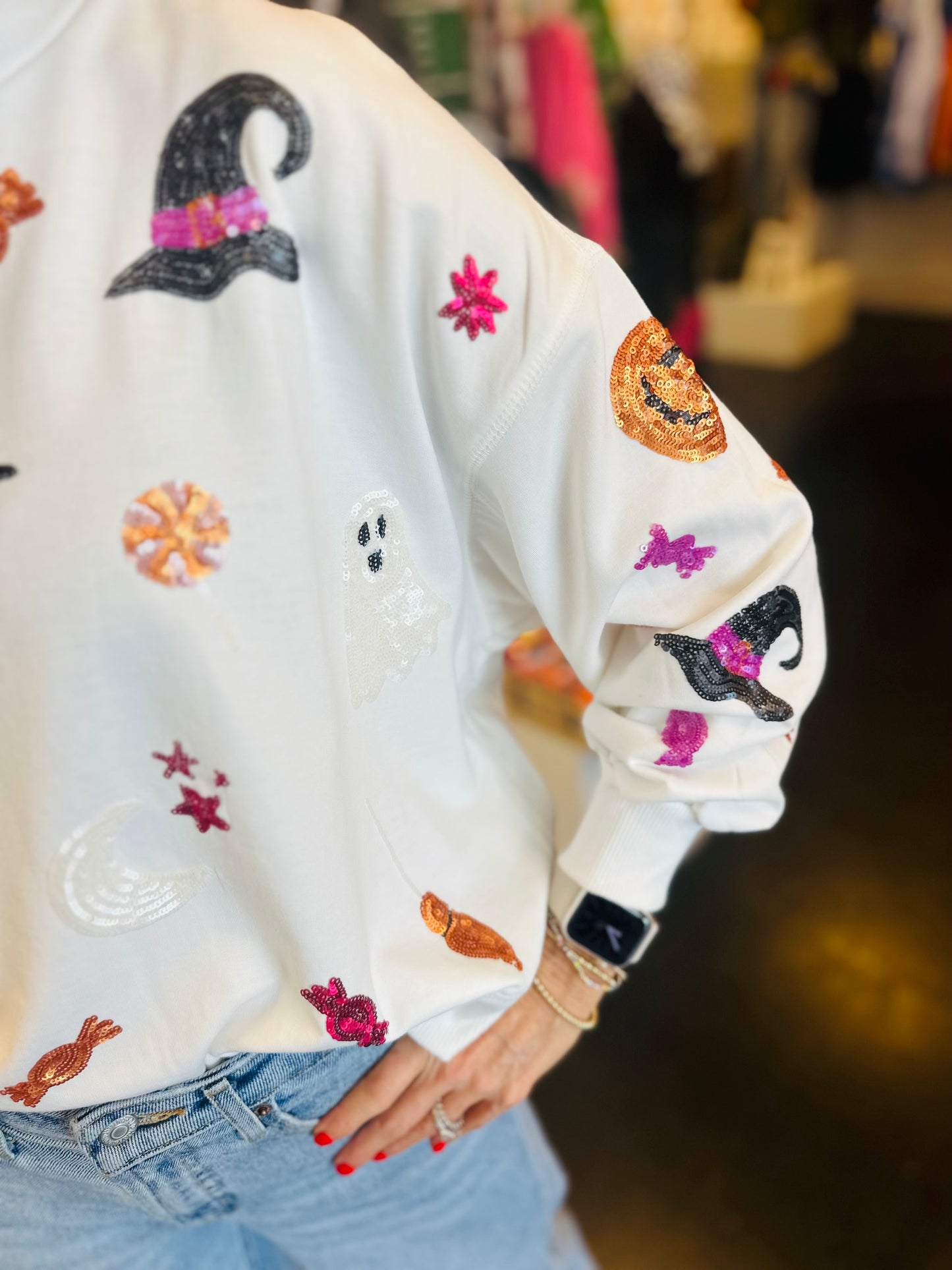 Millie Sequin Halloween Sweatshirt