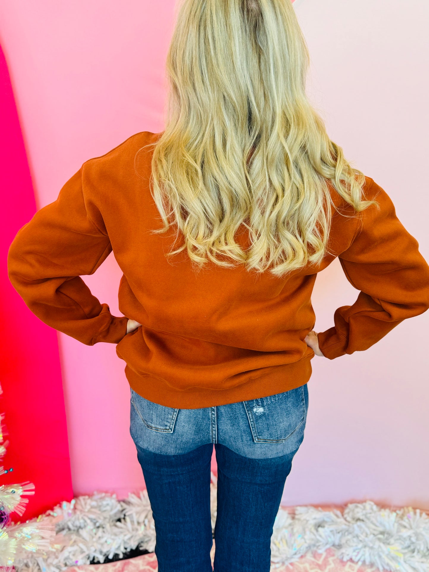 Embossed Pumpkin Spice Latte Sweater