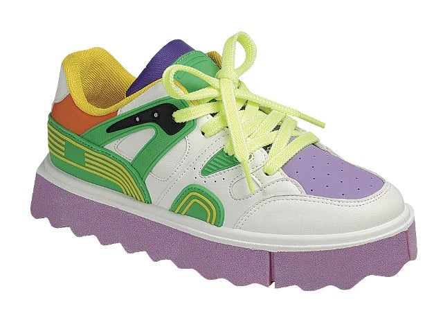 Green Multi Daphne Sneakers